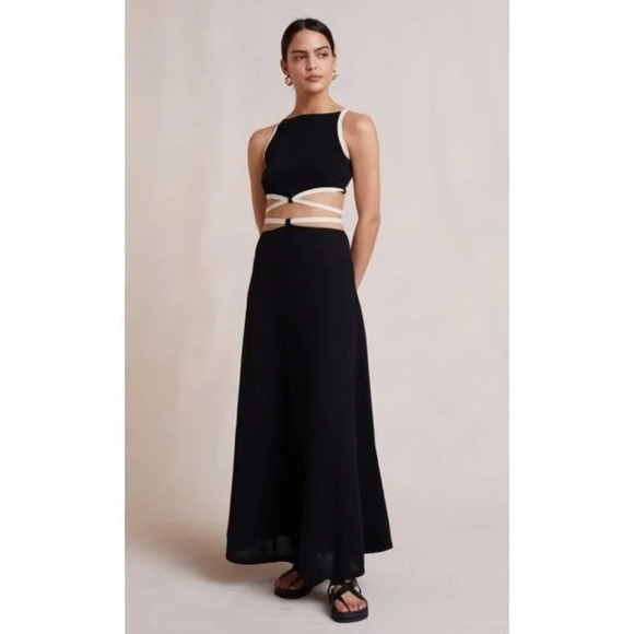 Bec & Bridge Lauryn Knit Maxi Skirt in Black 4 New Womens wrap Tie - Picture 1 of 14